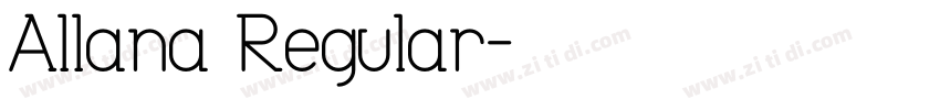 Allana Regular字体转换